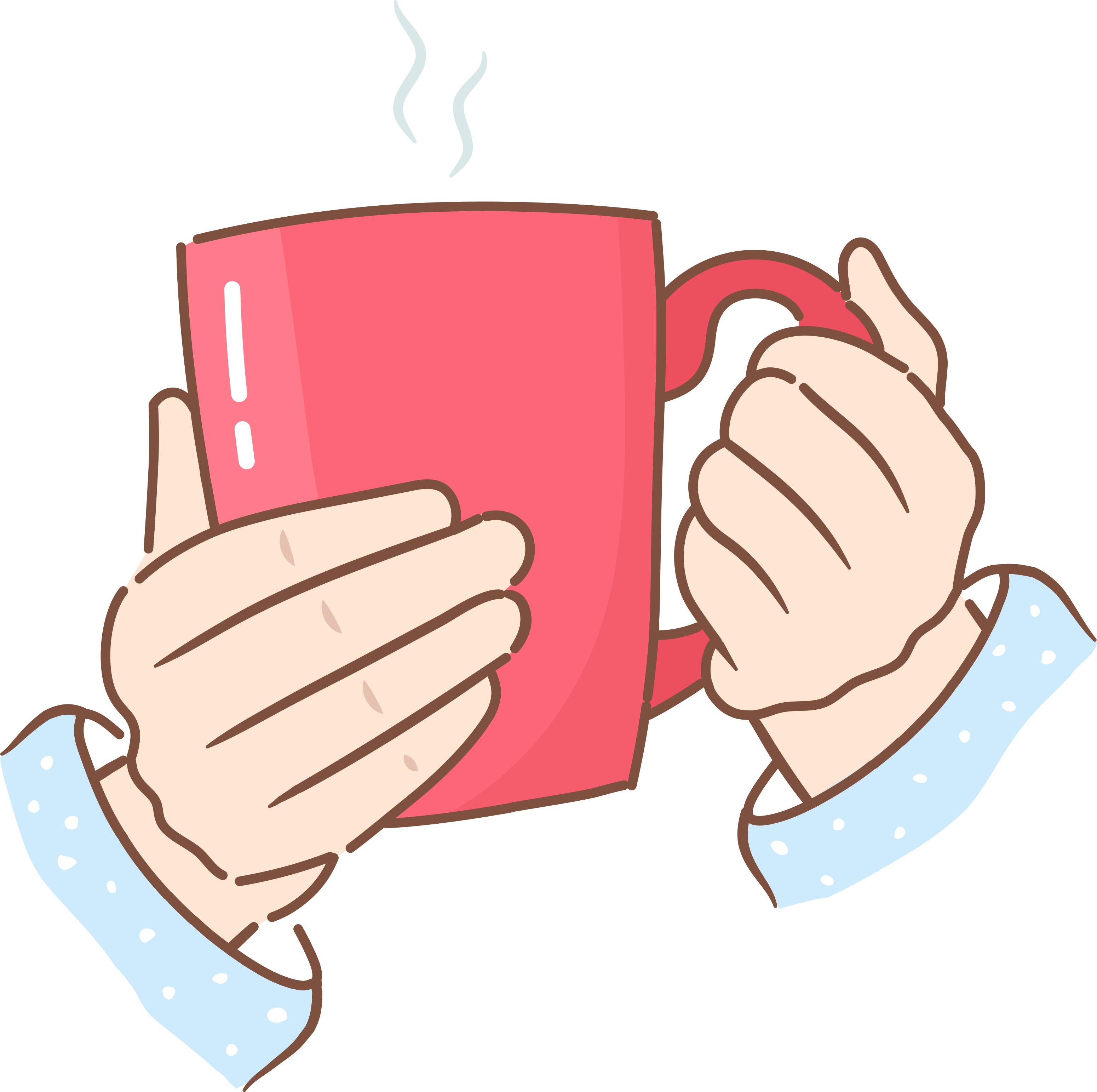 Hands holding a cup
