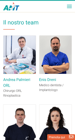 Mobile screenshot of the staff's page