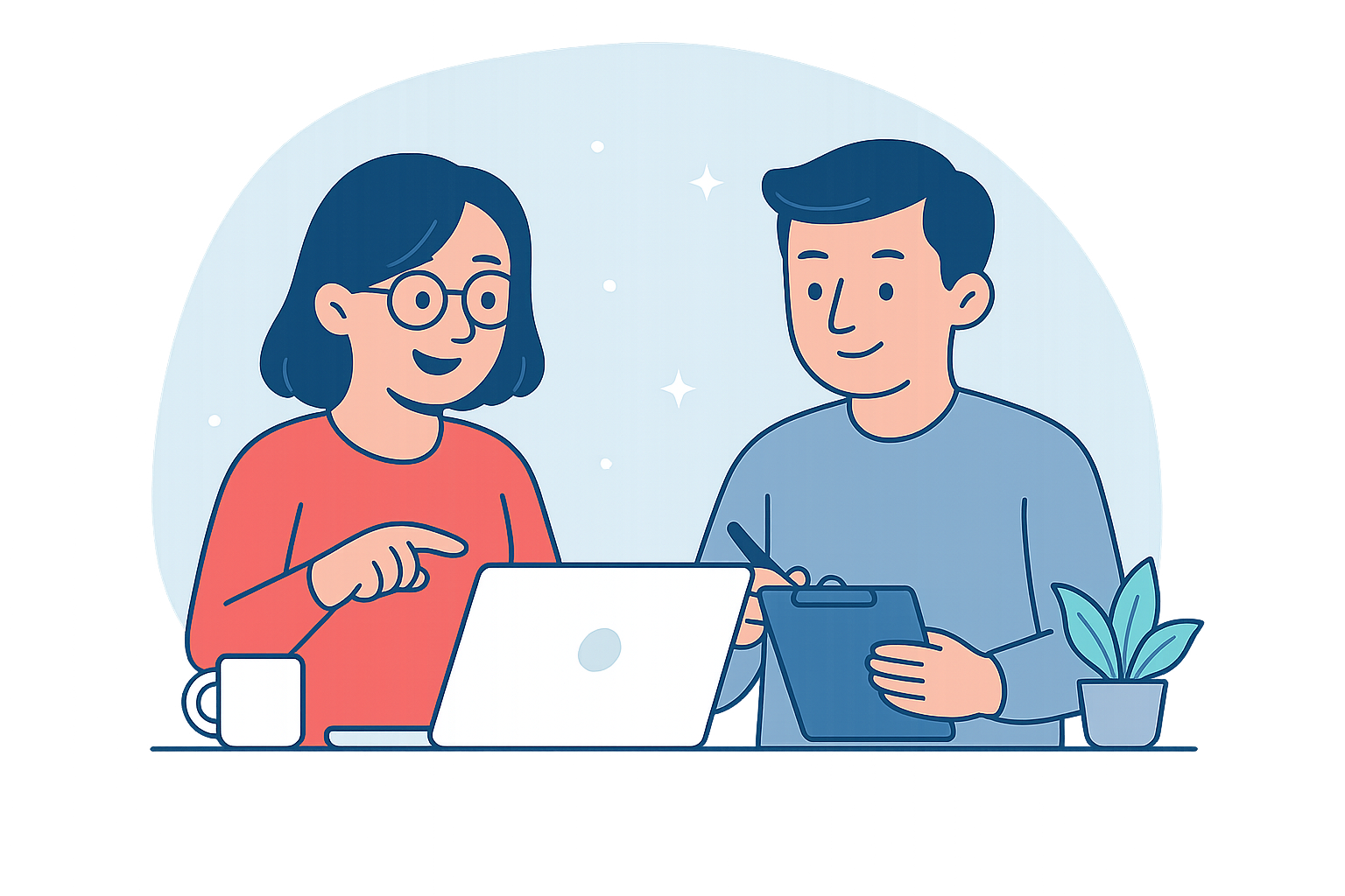 Two users browsing a web page