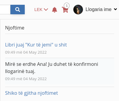 Notifications that the user gets