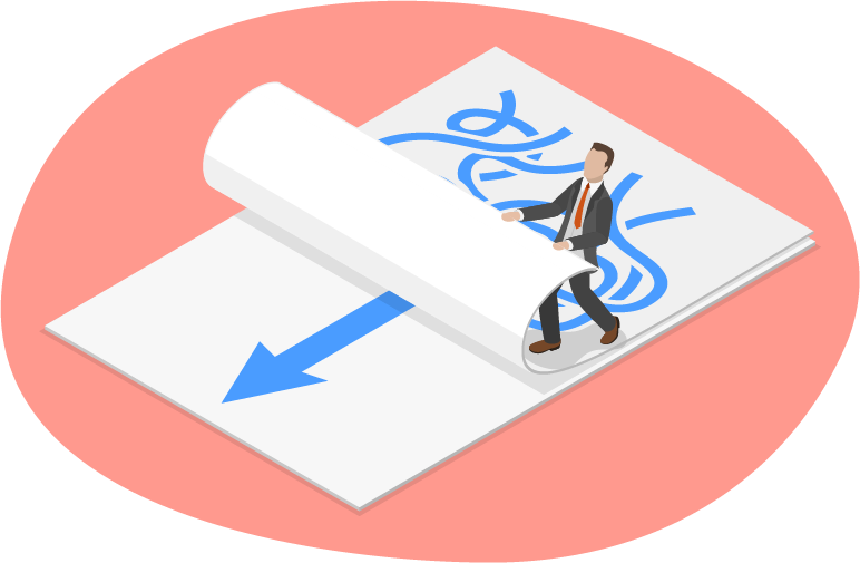 A person simplifying the work process