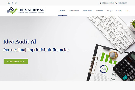 Faqja kryesore e Idea Audit