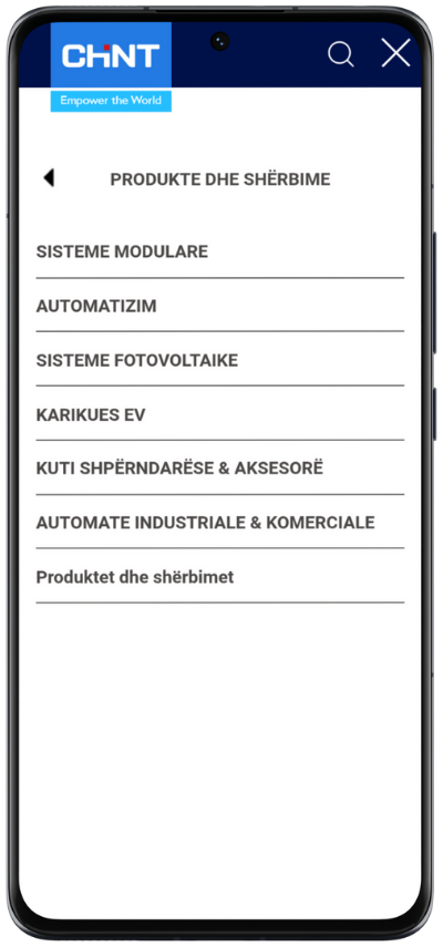 Pjesë e faqes, siç duket në telefon