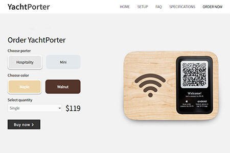 YachtPorter homepage