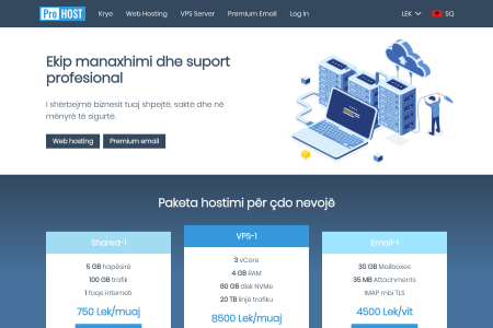 Faqja kryesore e Prohost