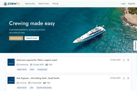 Crewin homepage