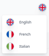 Le diverse lingue della pagina