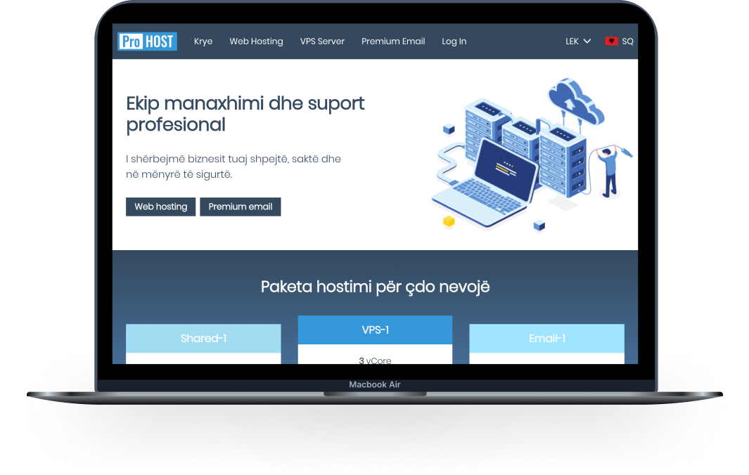 ProHost homepage