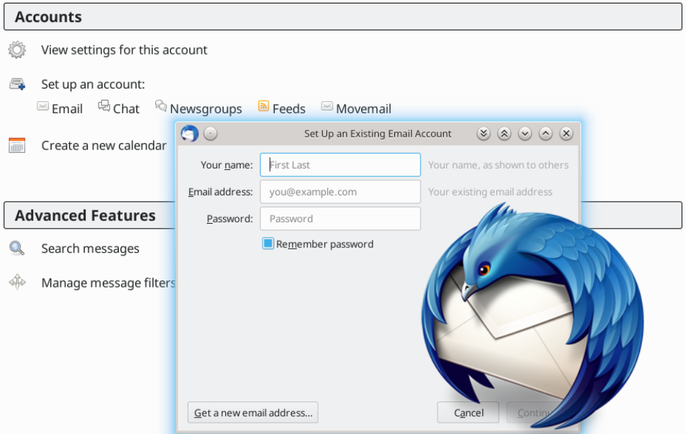 How to set up an email account in Thunderbird