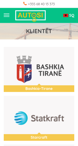 Immagini della pagina dei clienti su mobile