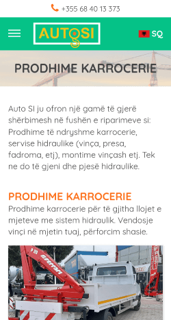 Immagini della pagina dei prodotti su mobile