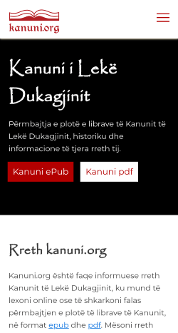 Immagini del sito su mobile