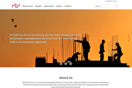 Homepage di H2H Solutions