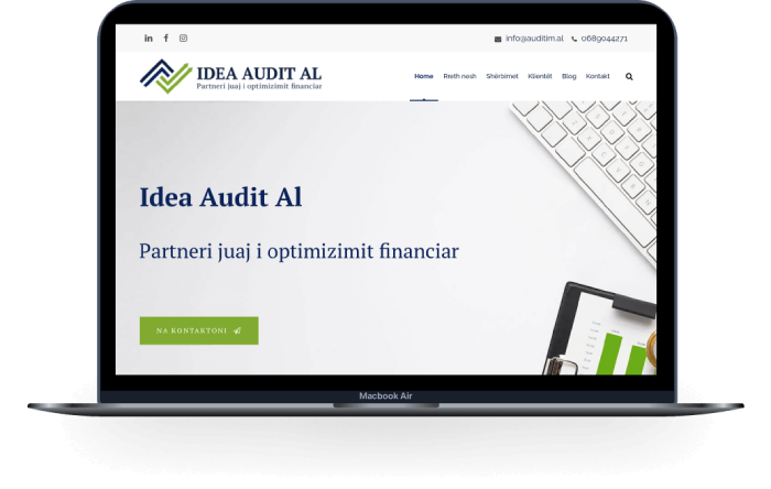 Homepage di Idea Audit